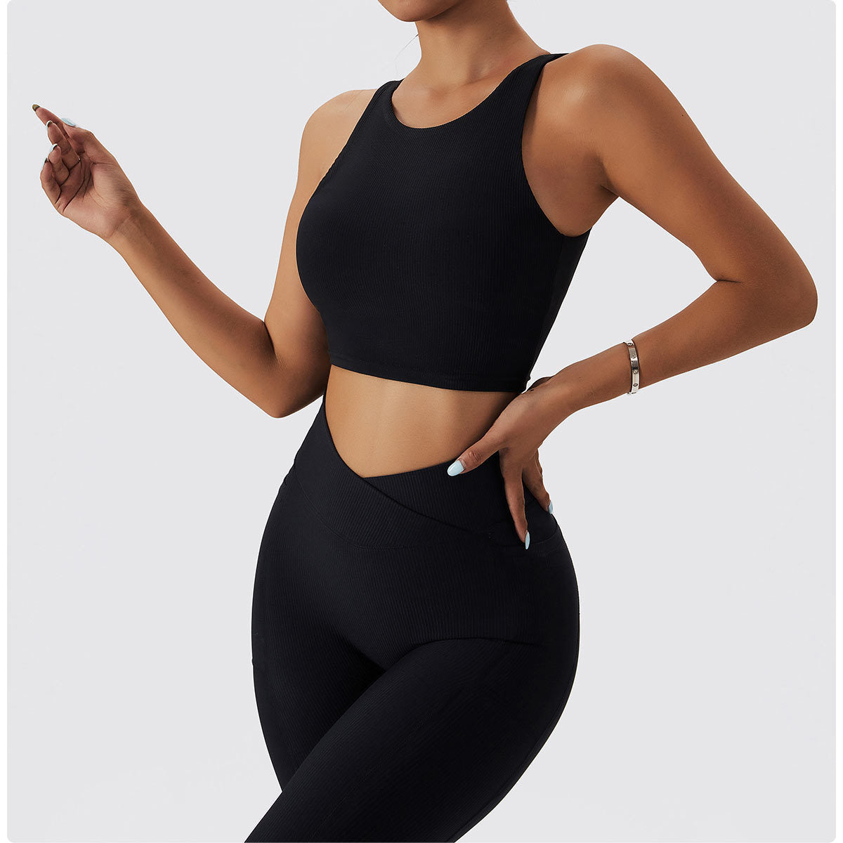 Backflow Ribbed Bra Top