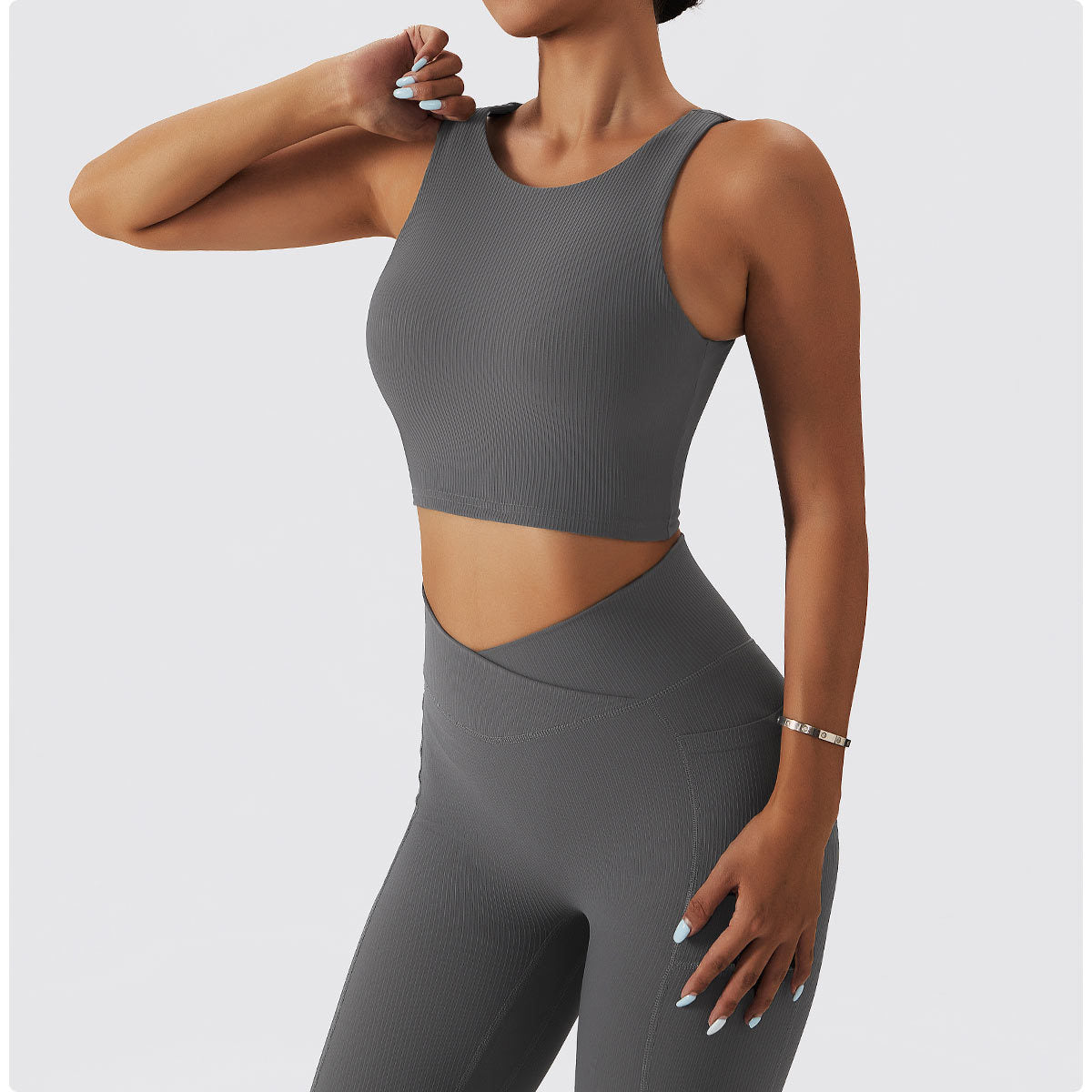 Backflow Ribbed Bra Top