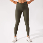 RIBBED V-SHAPE LEGGINGS
